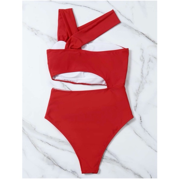 white cut out high waisted strappy monokini boho - Picture 5 of 8